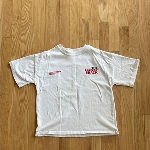White Kids T-Shirt with Red Print